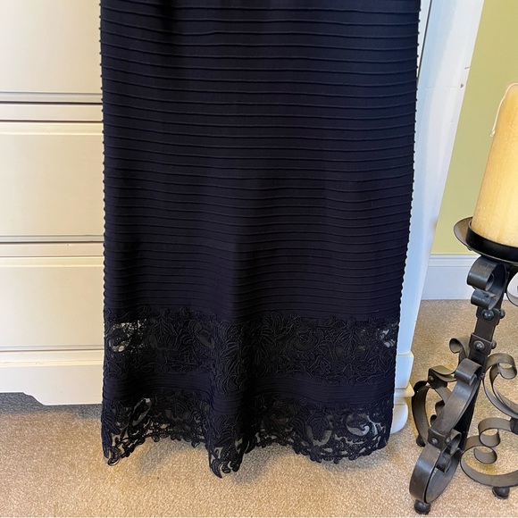 Tadashi Shoji Navy Blue Lace Dress Wedding Guest MOB Size Small NWOT Cocktail - Picture 6 of 13